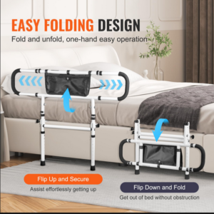 Senior-friendly foldable bed 2025 with adjustable height, non-slip frame, and orthopedic mattress for elderly comfort and safety.